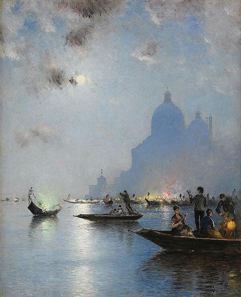 wilhelm von gegerfelt Venice in twilight China oil painting art
